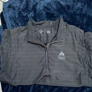 Antigua Men's Charcoal Rash Guard 3/4 sleeve less vest